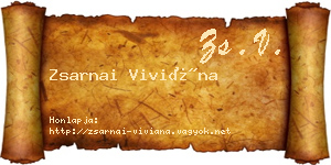 Zsarnai Viviána névjegykártya